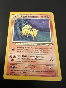 Light Ninetales 50/105 Neo Destiny Unlimited 2002 Pokemon Card Uncommon NM - Image 1