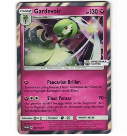 Indonesian Pokemon Gardevoir 081/SM-P Upnormal Coffee Promo Holo LP Card - Image 1