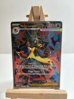 MEGA LUCARIO ex 160/132 Full Art Pokemon Card Double Rare Pack Fresh Near Mint - Image 1
