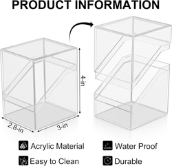 Mlikero Card Deck Cases, 6 Pack Acrylic Commander Deck Box Holding 100+ Sleeved - Image 2