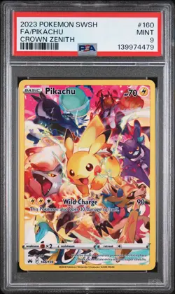 Pokemon TCG Pikachu 160/159 Crown Zenith Secret Rare PSA 9 - Image 1