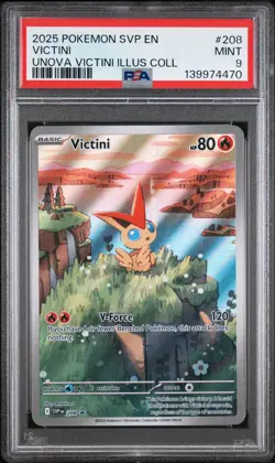 Pokemon TCG Victini 208 Unova Illustration Promo PSA 9 - Image 1