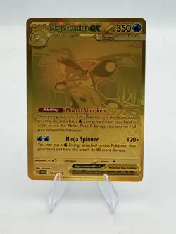 Pokemon TCG Mega Gold Greninja EX 122/086 Secret Rare Full Art Holo - Image 1