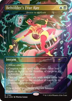 Beholder's Fear Ray - Drown in the Loch (Rainbow Foil) -Foil Near Mint MTG - Image 1
