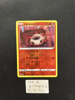 Pokemon Crown Zenith - Larvesta - 024/159 - Reverse Holo - M/NM - Image 1