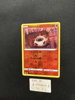 Pokemon Crown Zenith - Larvesta - 024/159 - Reverse Holo - M/NM - Image 4