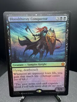 MTG Foundations Bloodthirsty Conqueror 58 Mythic Foil NM! - Image 1