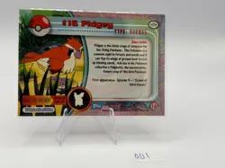 Pidgey #16 1999 Topps Pokemon TV Animation Edition Series 1 Blue Logo - Image 3