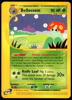 Bellossom 5/147 Aquapolis Non-Holo Rare LP Pokemon TCG - Image 1