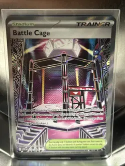 Pokemon Battle Cage Ultra Rare Full Art Holo Trainer Stadium 116/094 - Image 1