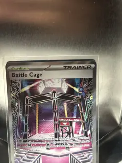 Pokemon Battle Cage Ultra Rare Full Art Holo Trainer Stadium 116/094 - Image 3