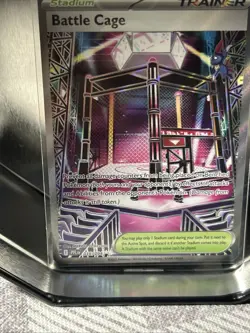 Pokemon Battle Cage Ultra Rare Full Art Holo Trainer Stadium 116/094 - Image 5
