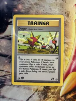Digger (Rocket's Secret Machine) 75/82 1st Edition Team Rocket Pokemon TCG - Image 3