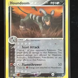 2003 Pokemon Houndoom EX Dragon 34/97 Non-Holo Uncommon Pokemon - Image 1
