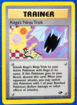 Koga's Ninja Trick Gym Challenge Near Mint 115/132 Regular Pokemon Uncommon - Image 1