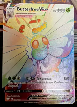 Pokemon TCG 2020 Butterfree VMAX 190/189 Holo Gigantamax English Card - Image 1