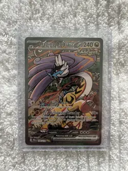 Pokemon TCG Raging Bolt EX Prismatic Evolutions Holo Card 166/131 - Image 1