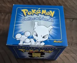 23K Gold Plated Mewtwo Trading Card 1999 Burger King Pokemon Ball Sealed New - Image 1