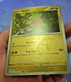 Applin 138/191 Pokemon SV08: Surging Sparks Yuka Morii Clay Art Pokemon Card NM+ - Image 4