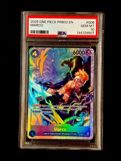 One Piece Marco PRB02-008 PSA 10 One Piece Card - Image 1