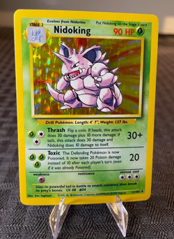 Nidoking 11/102 Holo Rare Pokemon Base Set 1999 WOTC Vintage Card - Image 1