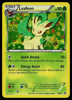 Pokemon Card - Leafeon Black And White Promo BW87 Holo Promo - Image 1