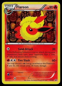 Pokemon Card - Flareon Black And White Promo BW88 Holo Promo - Image 1