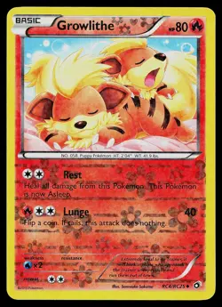 Pokemon Card - Growlithe Legendary Treasures: Radiant Collection RC4/RC25 Holo - Image 1