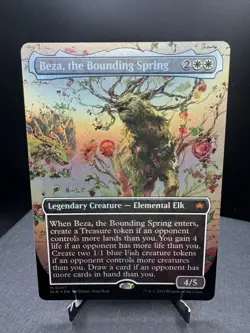 MTG Bloomburrow Beza The Bounding Spring Borderless Foil Mythic NM - Image 1