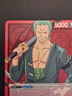 Roronoa Zoro RARE PRE-ERRATA DECK CARD LEADER OP01-001 ONE PIECE TCG NM - Image 3