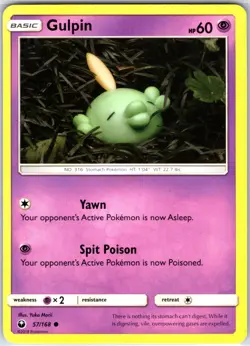 Gulpin 57/168 Common Regular Card SM - Celestial Storm Pokemon TCG LP - Image 1
