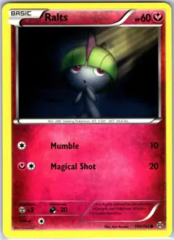 Ralts 100/162 Common Regular Card XY - BREAKthrough Pokemon TCG NM - Image 1