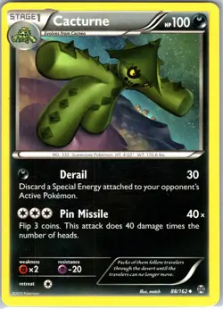 Cacturne 88/162 Uncommon Regular Card XY - BREAKthrough Pokemon TCG LP - Image 1