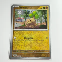 Bonsly 110/197 Common Reverse Holo Card SV03: Obsidian Flames Pokemon TCG NM - Image 1