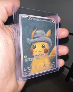 Pokemon Pikachu Grey Felt Hat Can High Promo Beautiful Moon ACG Custom Card NM+ - Image 1