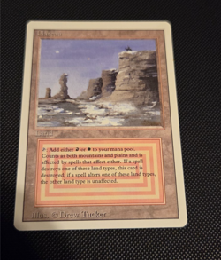 MTG Plateau Revised Edition - Dual Land - Lightly Played LP/MP - Vintage 1994 - Image 1