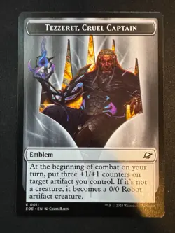 Robot/Tezzeret, Cruel Captain Double-Sided Token - Image 1