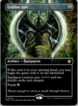 Leyline Axe (Borderless) FDN 353 Foil English NM - MTG - Image 1