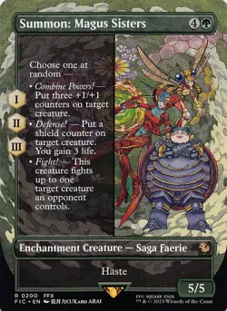 Summon: Magus Sisters (Borderless) FIC 200 English NM - MTG - Image 1