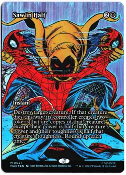Saw in Half (Borderless) MAR 21 Foil English NM - MTG - Image 1