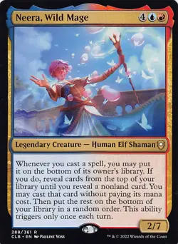 Neera, Wild Mage CLB 288 English NM - MTG - Image 1