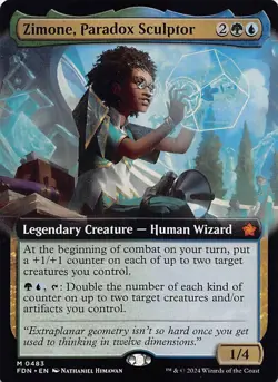 Zimone, Paradox Sculptor (Extended Art) FDN 483 English NM - MTG - Image 1