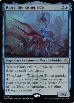 Kiora, the Rising Tide FDN 45 Foil English NM - MTG - Image 1
