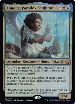 Zimone, Paradox Sculptor FDN 126 Foil English NM - MTG - Image 1