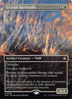 Crystal Barricade (Borderless) FDN 296 English NM - MTG - Image 1
