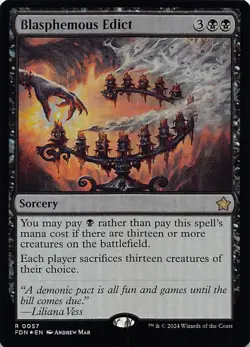 Blasphemous Edict FDN 57 Foil English NM - MTG - Image 1