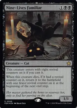 Nine-Lives Familiar FDN 66 Foil English NM - MTG - Image 1