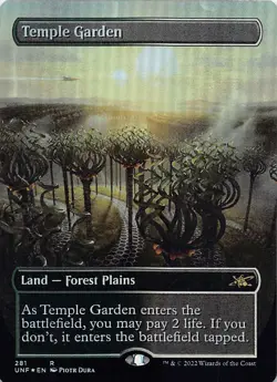 Temple Garden (Borderless) UNF 281 Foil English NM - MTG - Image 1