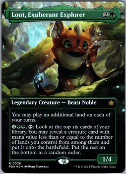 Loot, Exuberant Explorer (Borderless) FDN 336 Foil English NM - MTG - Image 1