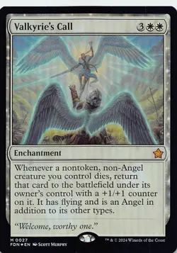 Valkyrie's Call FDN 27 Foil English NM - MTG - Image 1